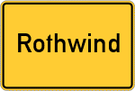 Place name sign Rothwind