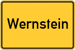 Place name sign Wernstein, Oberfranken