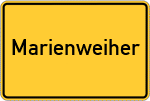Place name sign Marienweiher