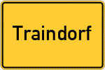 Place name sign Traindorf