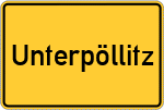 Place name sign Unterpöllitz