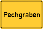 Place name sign Pechgraben, Oberfranken