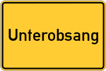 Place name sign Unterobsang
