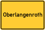 Place name sign Oberlangenroth