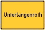Place name sign Unterlangenroth