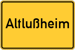 Place name sign Altlußheim