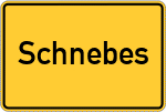 Place name sign Schnebes, Kreis Stadtsteinach