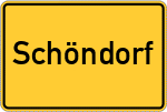 Place name sign Schöndorf, Kreis Kulmbach