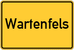 Place name sign Wartenfels