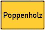 Place name sign Poppenholz