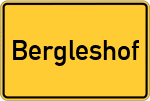 Place name sign Bergleshof, Oberfranken
