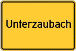 Place name sign Unterzaubach