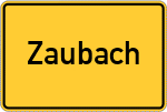 Place name sign Zaubach