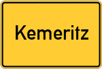 Place name sign Kemeritz