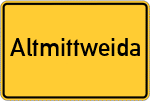 Place name sign Altmittweida