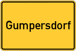 Place name sign Gumpersdorf