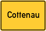 Place name sign Cottenau, Oberfranken
