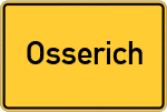 Place name sign Osserich, Oberfranken