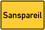Place name sign Sanspareil