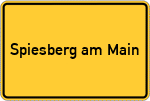 Place name sign Spiesberg am Main