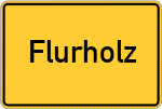 Place name sign Flurholz