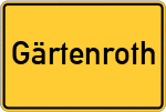 Place name sign Gärtenroth