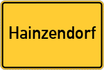 Place name sign Hainzendorf