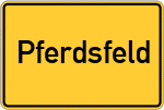 Place name sign Pferdsfeld