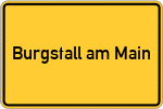Place name sign Burgstall am Main