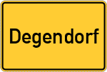 Place name sign Degendorf, Bayern