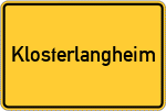 Place name sign Klosterlangheim