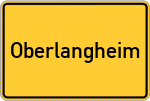 Place name sign Oberlangheim, Bayern