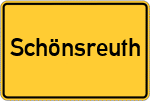 Place name sign Schönsreuth
