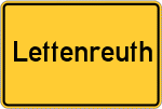 Place name sign Lettenreuth