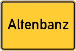 Place name sign Altenbanz