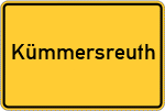 Place name sign Kümmersreuth