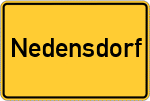 Place name sign Nedensdorf