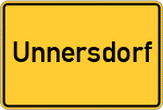 Place name sign Unnersdorf