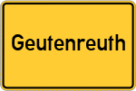 Place name sign Geutenreuth