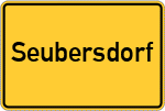 Place name sign Seubersdorf
