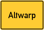 Place name sign Altwarp