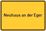 Place name sign Neuhaus an der Eger