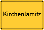 Place name sign Kirchenlamitz