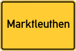 Place name sign Marktleuthen