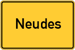 Place name sign Neudes