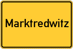 Place name sign Marktredwitz