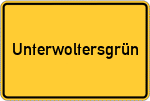 Place name sign Unterwoltersgrün