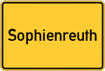 Place name sign Sophienreuth, Oberfranken