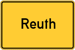 Place name sign Reuth
