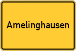 Place name sign Amelinghausen
